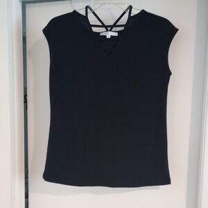 Cleo Black V-Neck Tank Top